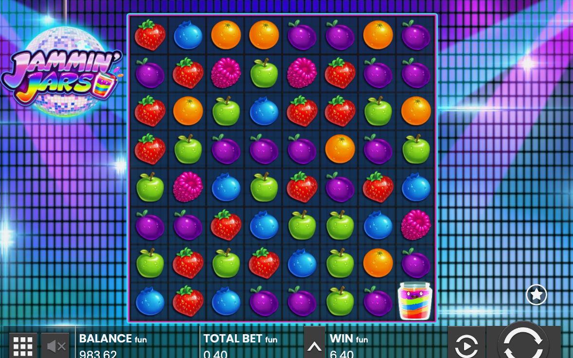 Tre Jam Jar-symboler som startar Free Games Feature